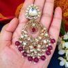 Falak Earrings for Wine Saree