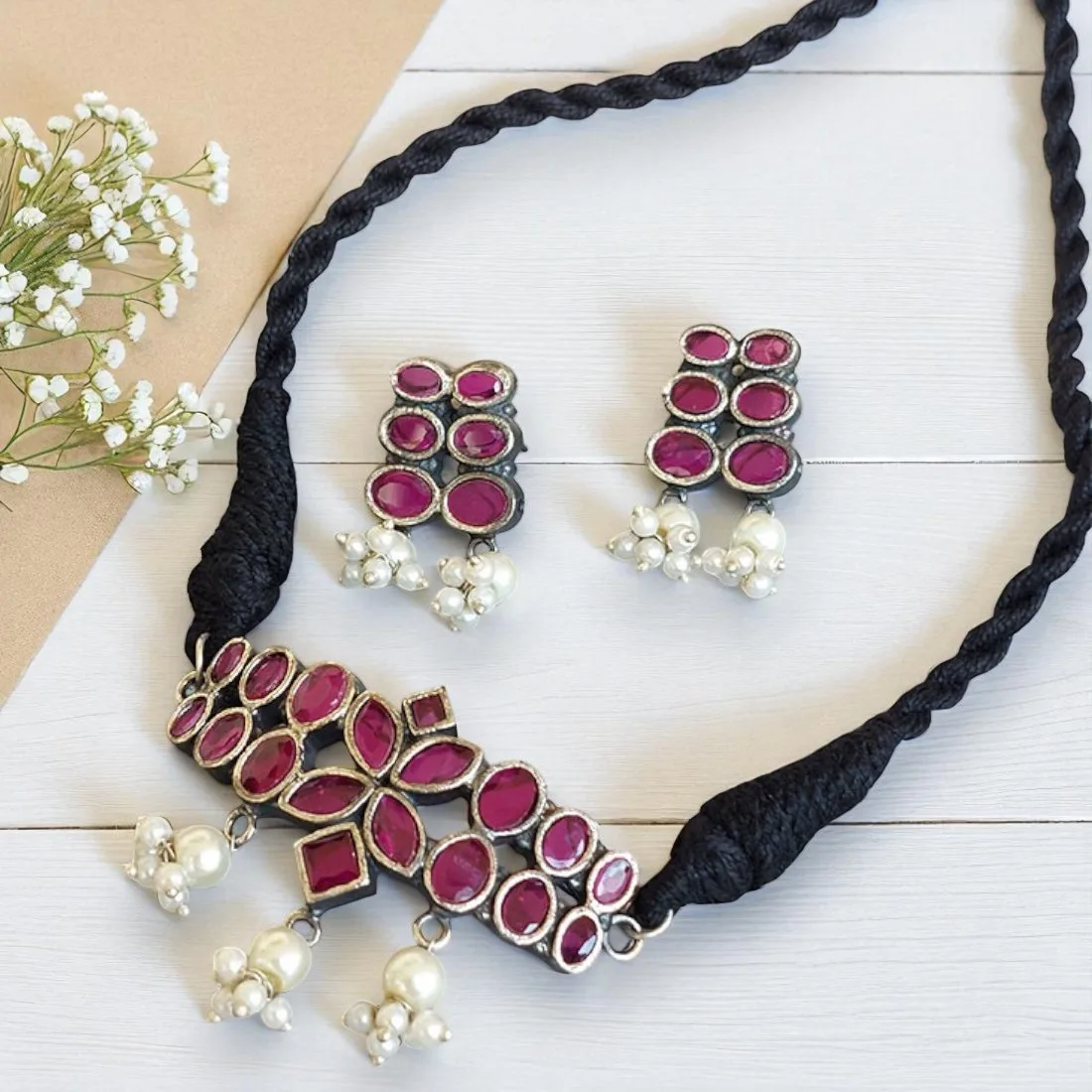 German Silver Necklace Set