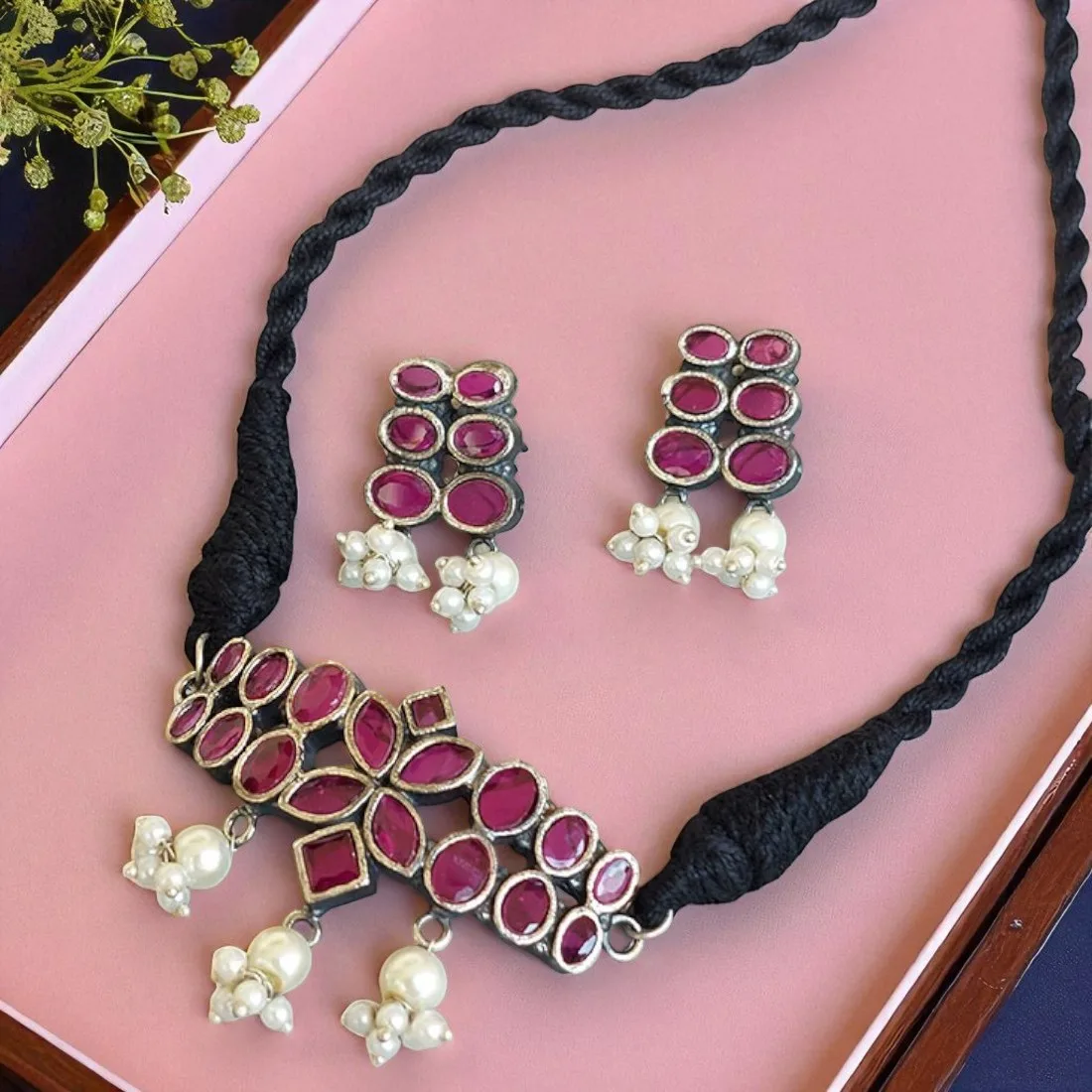 German Silver Necklace Set