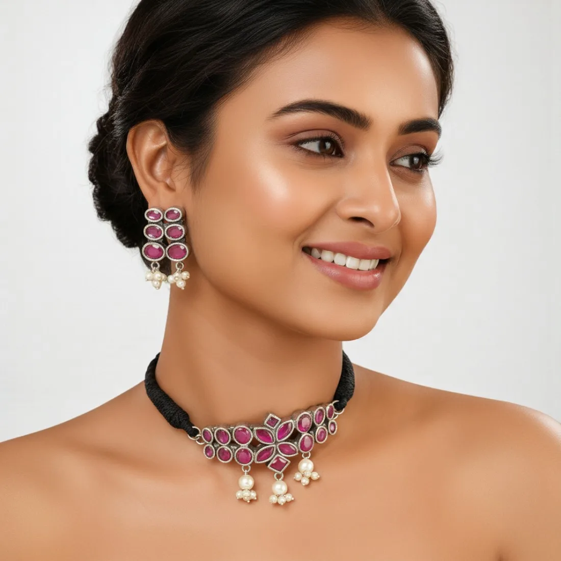 German Silver Necklace Set