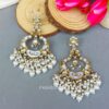 Gunjan Kundan Earrings White Gunjan Kundan Earrings White