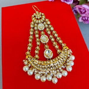Ifra Kundan Passa for Bride White
