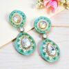 Inaya Kundan Earrings - Blue-07 Inaya Kundan Earrings - Blue