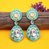 Inaya Kundan Earrings - Blue-08 Inaya Kundan Earrings - Blue