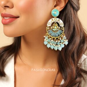 Ira Kundan Pearl Earrings