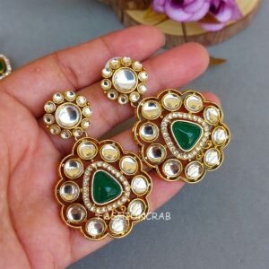 Kareena Green Kundan Set