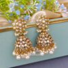 Khushbu Kundan Jhumka White