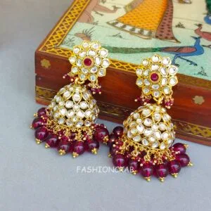 Khushbu Kundan Jhumka Wine