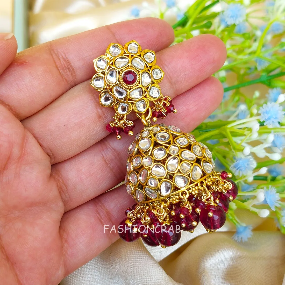 Khushbu Kundan Jhumka Wine