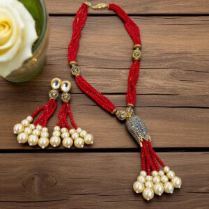 Kundan Jewellery for Maroon Lehenga