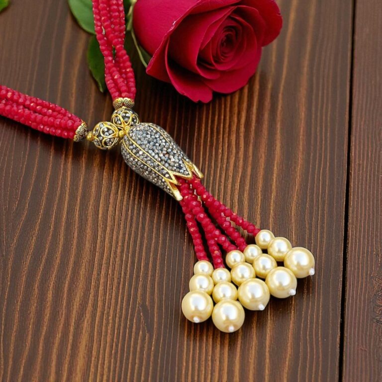 Kundan Jewellery for Maroon Lehenga