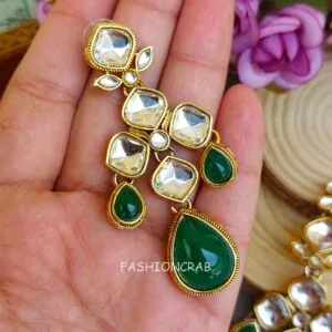 Kundan Necklace for Green Saree