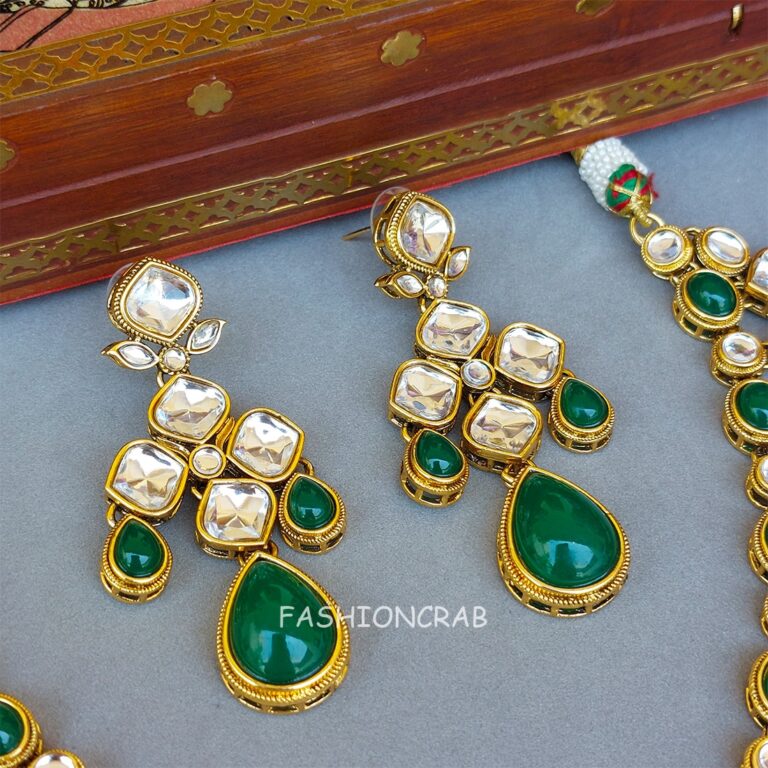 Kundan Necklace for Green Saree