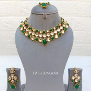 Kundan Necklace for Green Saree