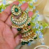Meera Kundan Jhumka Green