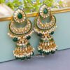 Meera Kundan Jhumka Green