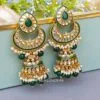 Meera Kundan Jhumka Green