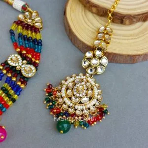 Multicolor Kundan Necklace for Wedding