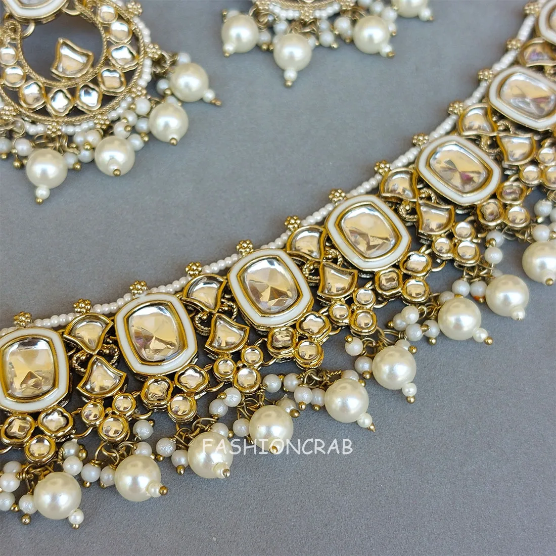 Pari Kundan Choker Set White