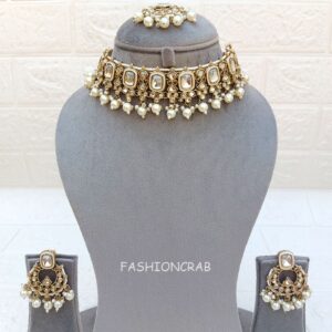 Pari Kundan Choker Set White