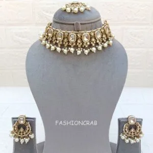 Pari Kundan Choker Set White