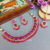 Pink Necklace and Earring Set-01 Pink Necklace and Earring Set