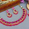 Pink Necklace and Earring Set-02 Pink Necklace and Earring Set