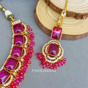 Pink Necklace and Earring Set