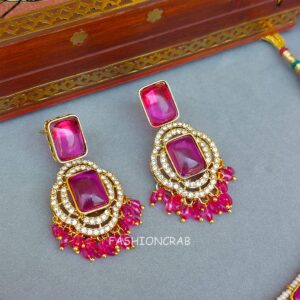 Pink Necklace and Earring Set