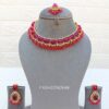 Pink Necklace and Earring Set-05 Pink Necklace and Earring Set