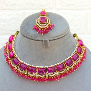 Pink Necklace and Earring Set