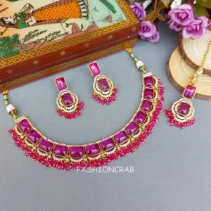 Pink Necklace and Earring Set