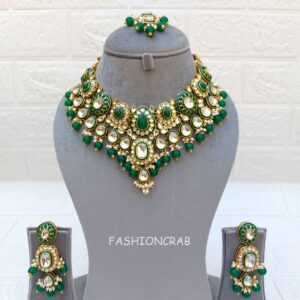 Radhika Green Kundan Choker for Bride