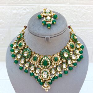 Radhika Green Kundan Choker for Bride