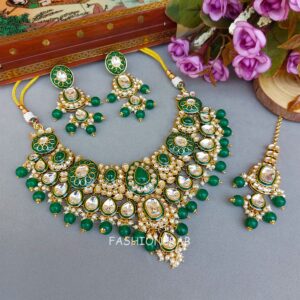 Radhika Green Kundan Choker for Bride