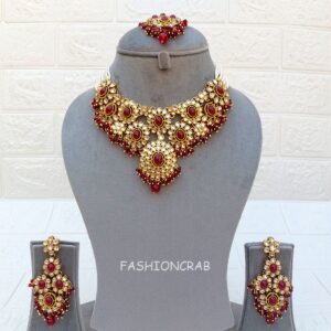 Sanya Maroon Choker Set