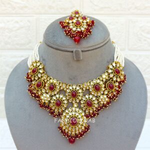 Sanya Maroon Choker Set