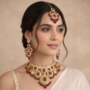 Sanya Maroon Choker Set