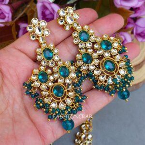 Sanya Peacock Blue Choker Set