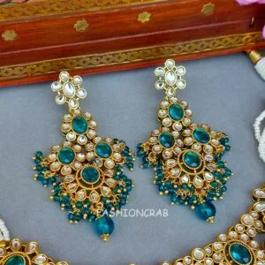 Sanya Peacock Blue Choker Set