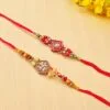 Set of 2 Fancy Thread Rakhi for Brother