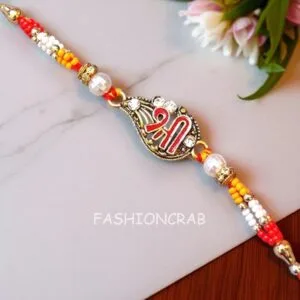Shree Rakhi with Orange Tassel Lumba