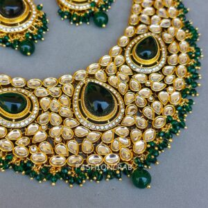 Tanishka Kundan Jewellery Set Green