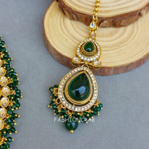 Tanishka Kundan Jewellery Set Green