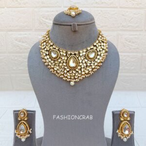 Tanishka Kundan Jewellery Set White
