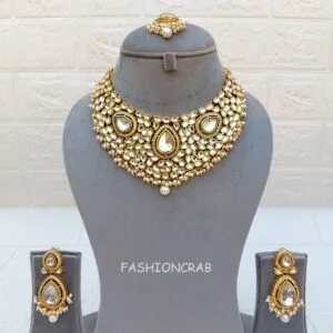 Tanishka Kundan Jewellery Set White