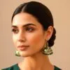 Traditional Green Jhumka Earring-02 Traditional Green Jhumka Earring