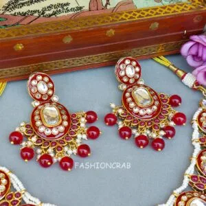 Vasundhara Maroon Kundan Necklace