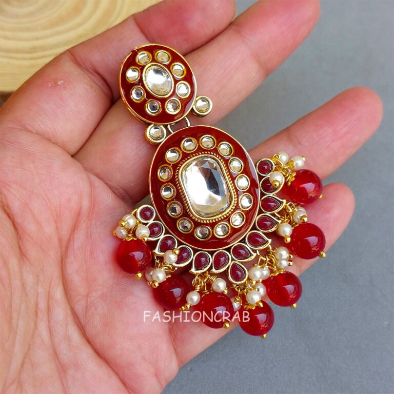 Vasundhara Maroon Kundan Necklace