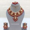 Vasundhara Maroon Kundan Necklace-05 Vasundhara Maroon Kundan Necklace